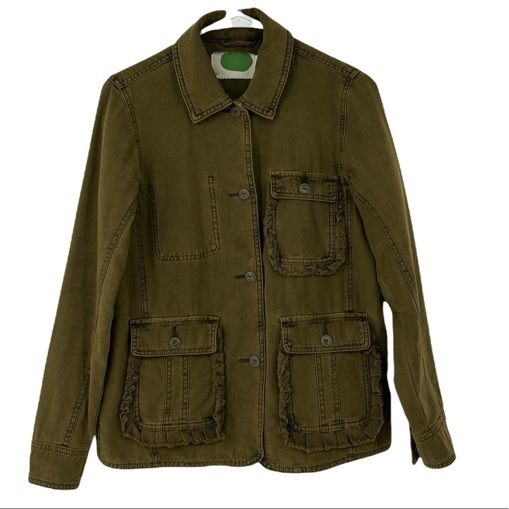 𝅺Anthropologie by anthropology Green gorp core Field Utility Jacket